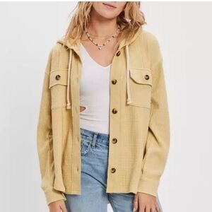 AE Waffle Hoodie Shacket